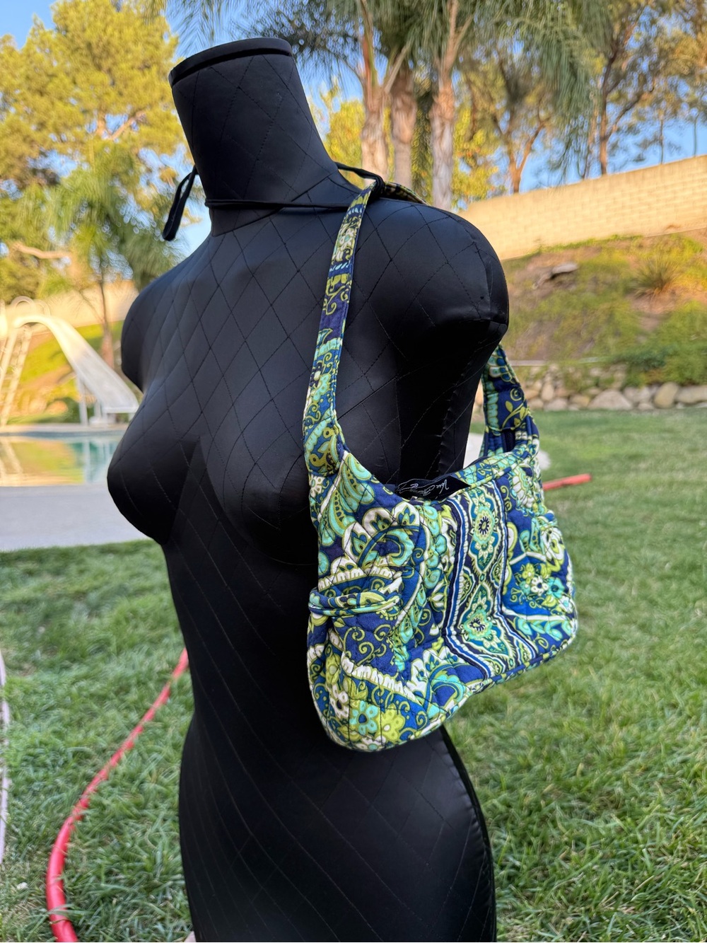 Vera Bradley Quilted Paisley Sophie Shoulder Bag in Rhythm in Blues